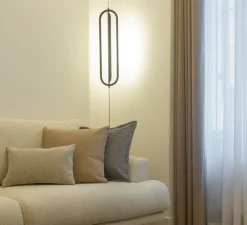 Suspension*Nexia Suspension, Bow verticale, , LED, dim, 2700K, 1000 lm, Øcm, H300cm - noir