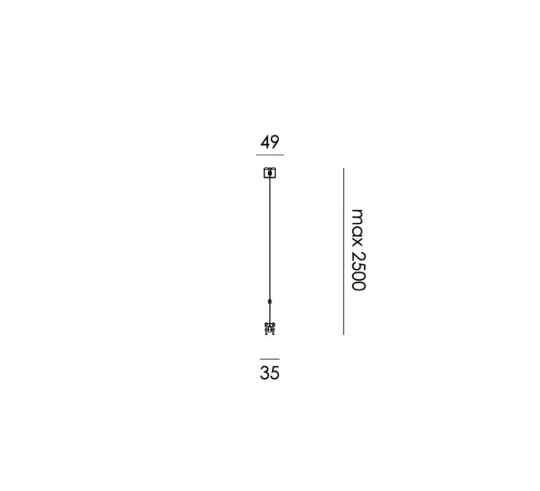 Suspension*Tonone Suspension, Bridge 150, , LED, dim, 2700K, 2058 lm, L149,5cm, H5,1cm - Blanc brouillard