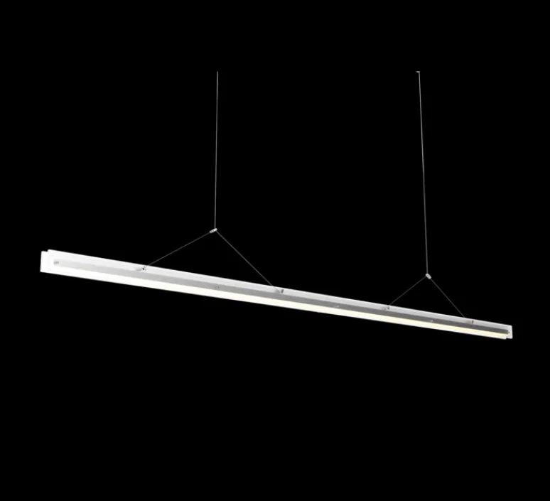 Suspension*Tonone Suspension, Bridge 220, , LED, dim, 2700K, 3068 lm, L220cm, H5,1cm - Blanc brouillard