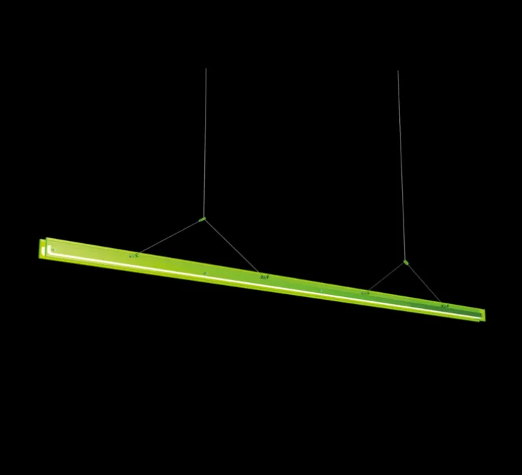 Suspension, Bridge 220, Vert toxique, LED, dim, 2700K, 3068 lm, L220cm, H5,1cm - Tonone