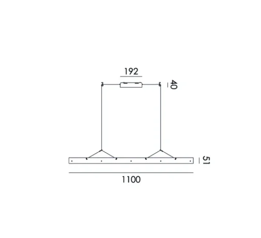 Suspension, Bridge 110, Vert toxique, LED, dim, 2700K, 1492 lm, L110cm, H5,1cm - Tonone
