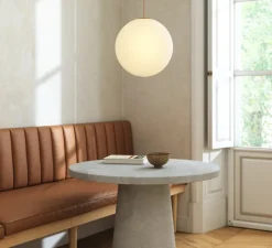 Enfants|Suspension*Nordic Tales Suspension, Bright Modeco XL, blanc, câble crème, Ø30cm, H35cm - blanc avec câble crème