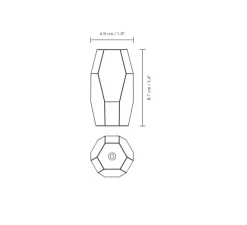 Suspension*Umage Suspension, Brighter day hexa, , Ø4,9cm, H8,7cm - argent