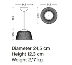Suspension*HAY Suspension, Brim 245, , Ø24,5cm, H12,3cm - gris fumé