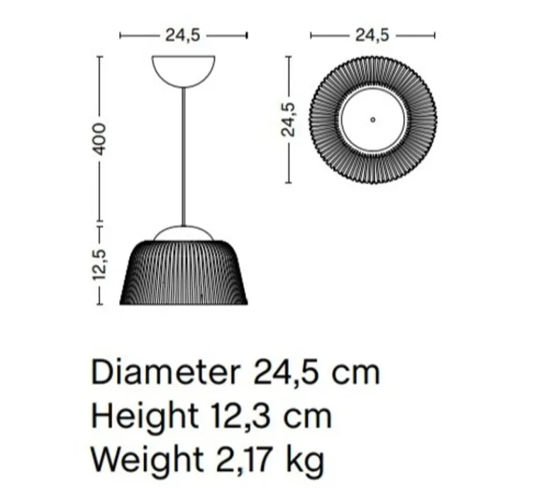 Suspension*HAY Suspension, Brim 245, , Ø24,5cm, H12,3cm - gris fumé