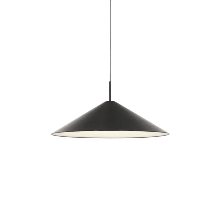 Suspension, Brolly, noir, LED, dim, 2700K, 1144 lm, Ø70cm, H29cm - New Works