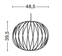 Suspension*HAY Suspension, Bubble Ball Crisscross M, , Ø48,5cm, H39,5cm - blanc