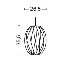 Suspension*HAY Suspension, Bubble Cigar Crisscross S, , Ø26,5cm, H35,5cm - blanc
