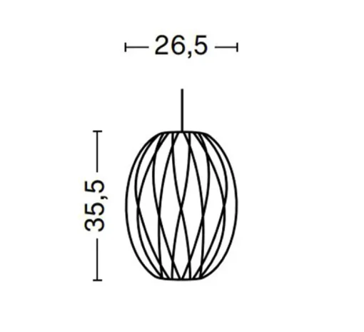 Suspension*HAY Suspension, Bubble Cigar Crisscross S, , Ø26,5cm, H35,5cm - blanc