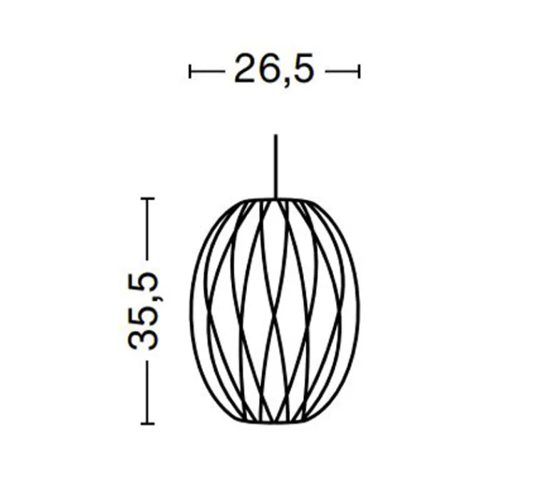 Suspension*HAY Suspension, Bubble Cigar Crisscross S, , Ø26,5cm, H35,5cm - blanc
