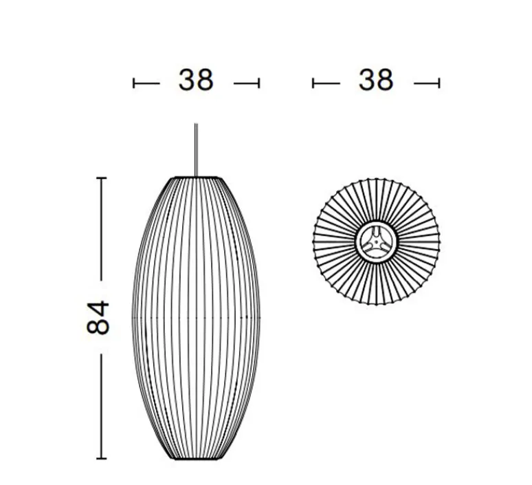 Suspension*HAY Suspension, Bubble Cigar L, , Ø36cm, H84cm - blanc