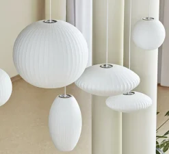 Suspension*HAY Suspension, Bubble Cigar M, , Ø33cm, H53cm - blanc