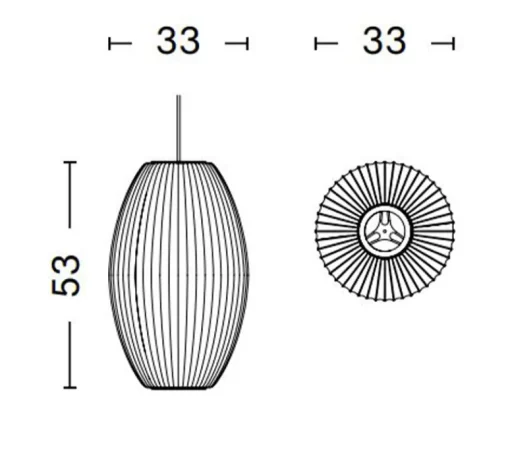 Suspension*HAY Suspension, Bubble Cigar M, , Ø33cm, H53cm - blanc
