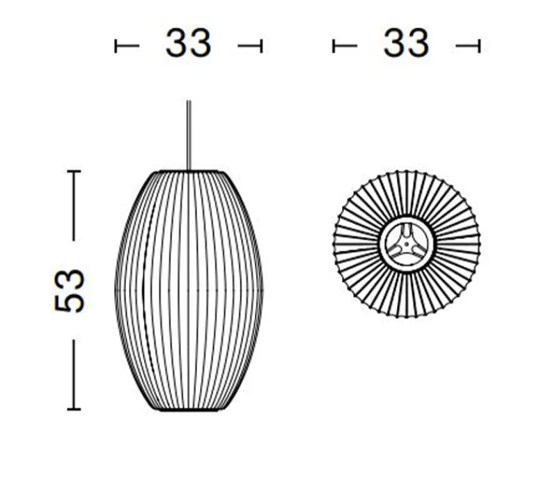 Suspension*HAY Suspension, Bubble Cigar M, , Ø33cm, H53cm - blanc