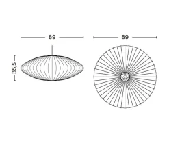 Suspension, Bubble Saucer L, blanc, Ø89cm, H35,5cm - HAY