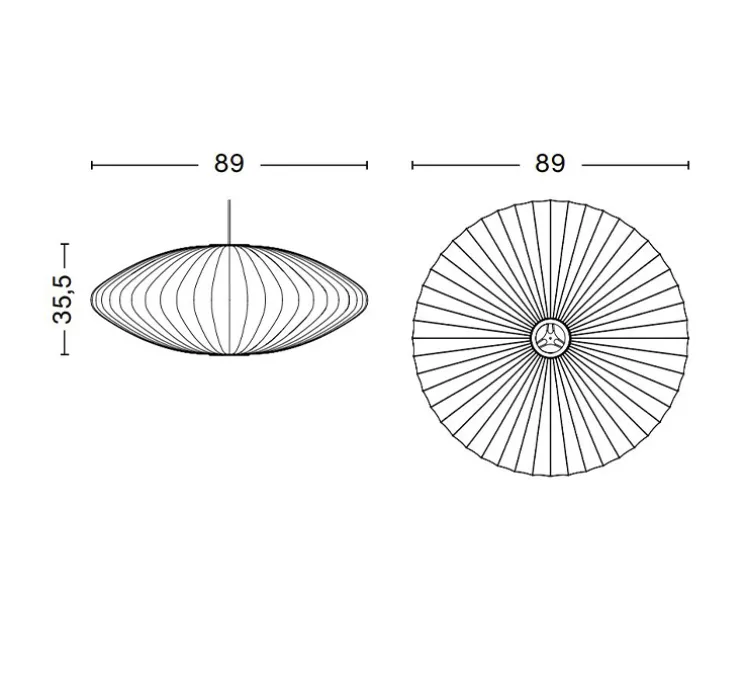 Suspension, Bubble Saucer L, blanc, Ø89cm, H35,5cm - HAY