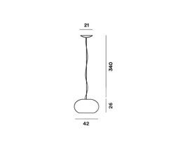 Suspension, Buds 2, blanc chaud, LED, 2700K, 2581lm, Ø42cm, H26cm - Foscarini