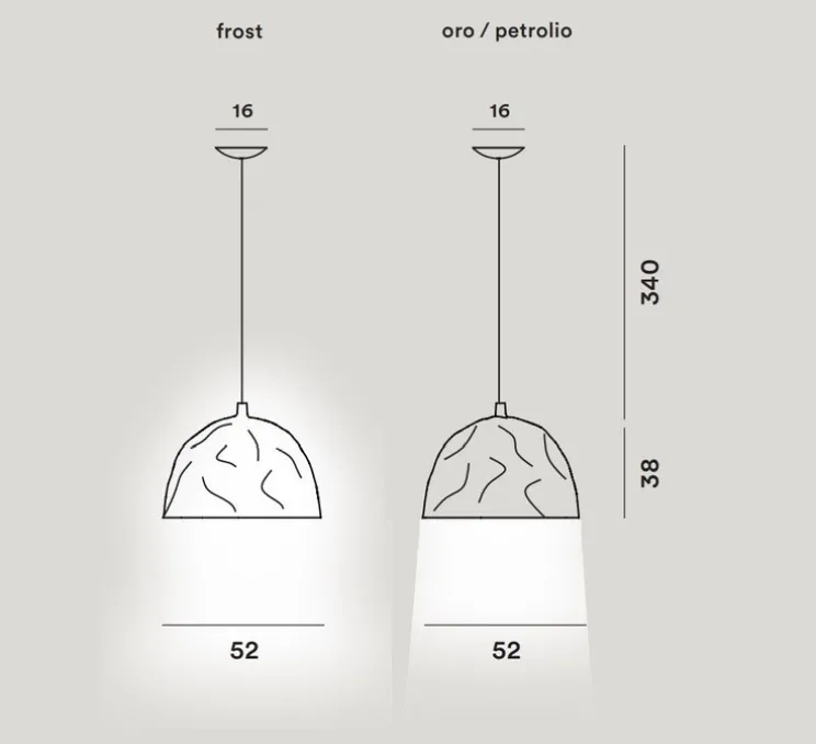 Suspension, Bump, or, Ø52cm, H38cm - Foscarini