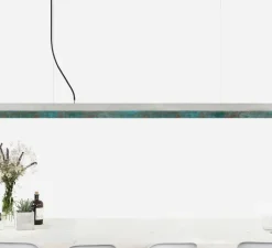 Suspension*GANTLights Suspension, [C3], béton, , LED, 2700k, 2600lm, L182cm, H8cm - cuivre oxydé