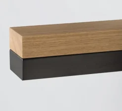 Suspension*GANTLights Suspension, [C2], , LED, 2700k, 2100lm, L92cm, H7cm - gris foncé, chêne