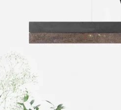 Suspension*GANTLights Suspension, [C2], , LED, 2700k, 2100lm, L92cm, H7cm - gris foncé, rouille