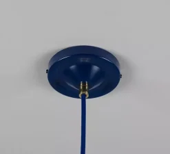 Suspension, Cairo, bleu saphir, Ø14cm, H34cm - Mullan Lighting