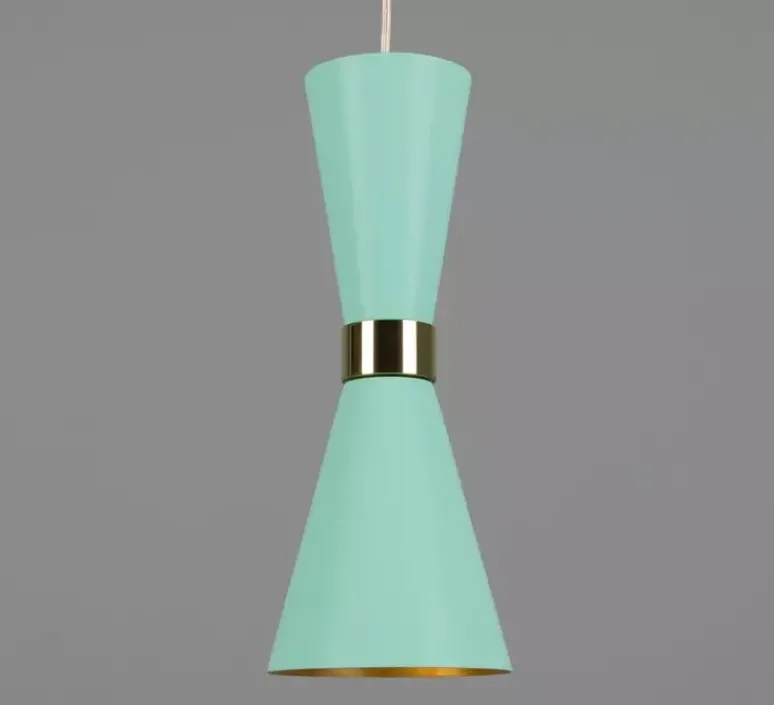 Suspension*Mullan Lighting Suspension, Cairo, , Ø14cm, H34cm - bleu turquoise
