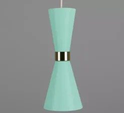 Suspension*Mullan Lighting Suspension, Cairo, , Ø14cm, H34cm - bleu turquoise