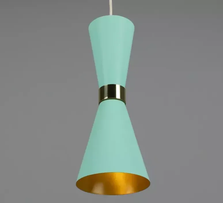 Suspension*Mullan Lighting Suspension, Cairo, , Ø14cm, H34cm - bleu turquoise