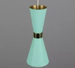 Suspension*Mullan Lighting Suspension, Cairo, , Ø14cm, H34cm - bleu turquoise