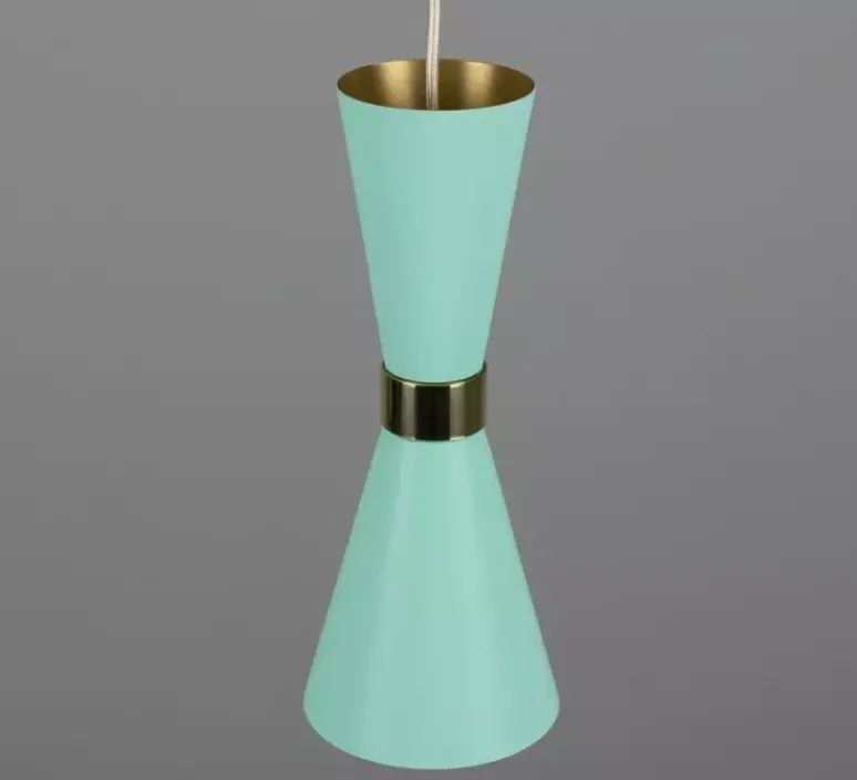 Suspension*Mullan Lighting Suspension, Cairo, , Ø14cm, H34cm - bleu turquoise