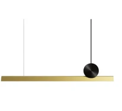 Suspension*CVL Suspension, Calée V5, , LED, dim, 2700K, 1920 lm, L105cm, H20cm - laiton satiné, graphite satiné