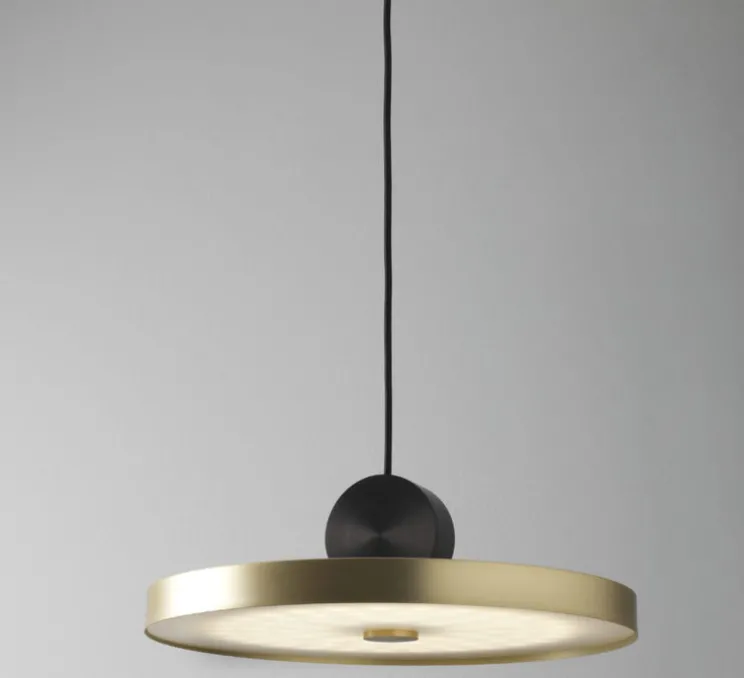 Suspension, Calée V4, laiton satiné, graphite satiné, LED, 2700K, 1500lm, Ø40cm, H13cm - CVL