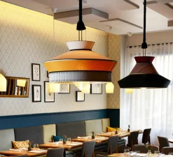 Suspension, Calypso SO MARTINIQUE, jaune, Ø39cm, H63cm - Contardi