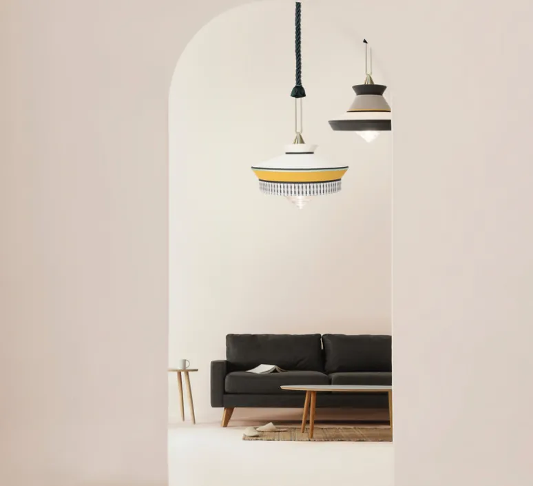 Suspension*Contardi Suspension, Calypso SO XL MARTINIQUE, , Ø70cm, H63cm - jaune