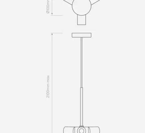 Suspension, Cambria, structure nickel mat, abat-jour blanc brillant, Ø50cm, H20cm - Astro