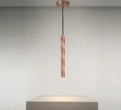 Suspension, Candy V40, cuivre satiné, LED, dim, 2700K, 331 lm, Ø3,6cm, H40cm - CVL