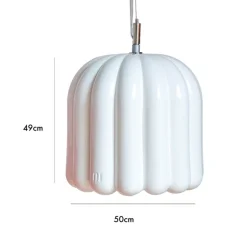 Suspension, Cannelle Grande, blanc, L50cm, H49cm - Cosin