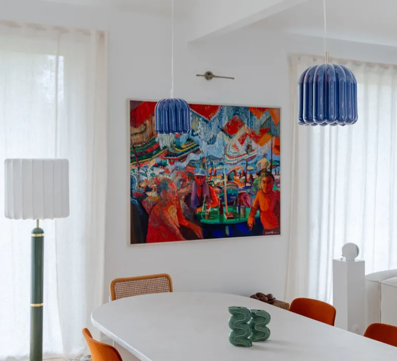 Suspension*Cosin Suspension, Cannelle Petite, , L20cm, H20cm - bleu