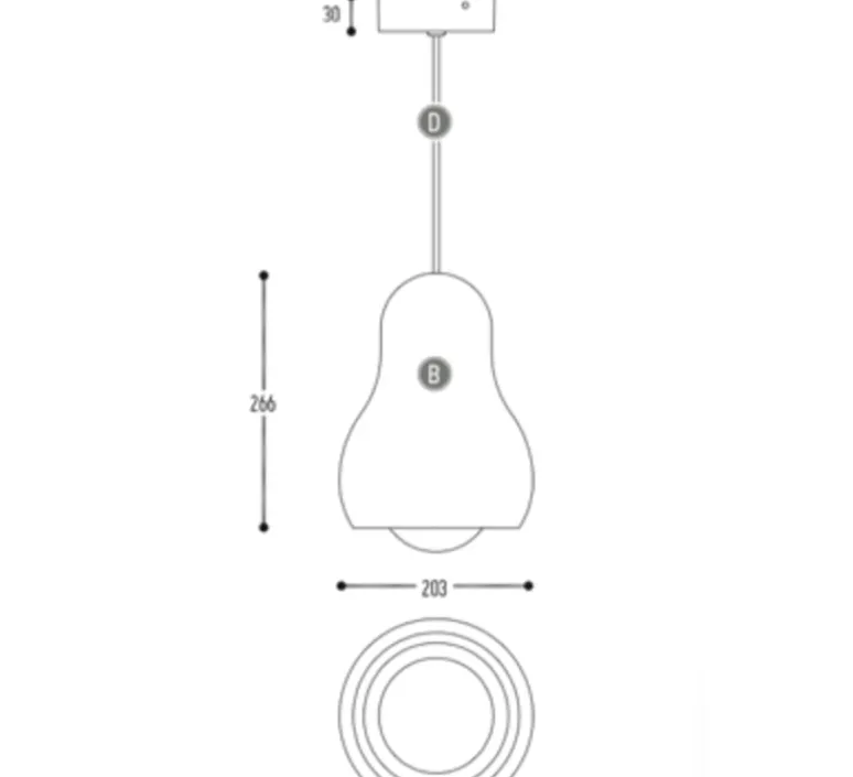 Suspension*DARK Suspension, Captain Cork Max S, , Ø20,3cm, H26,6cm - liège