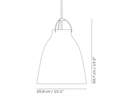Suspension*Fritz Hansen Suspension, Caravaggio matt P2, , Ø25,8cm, H33,7cm - gris