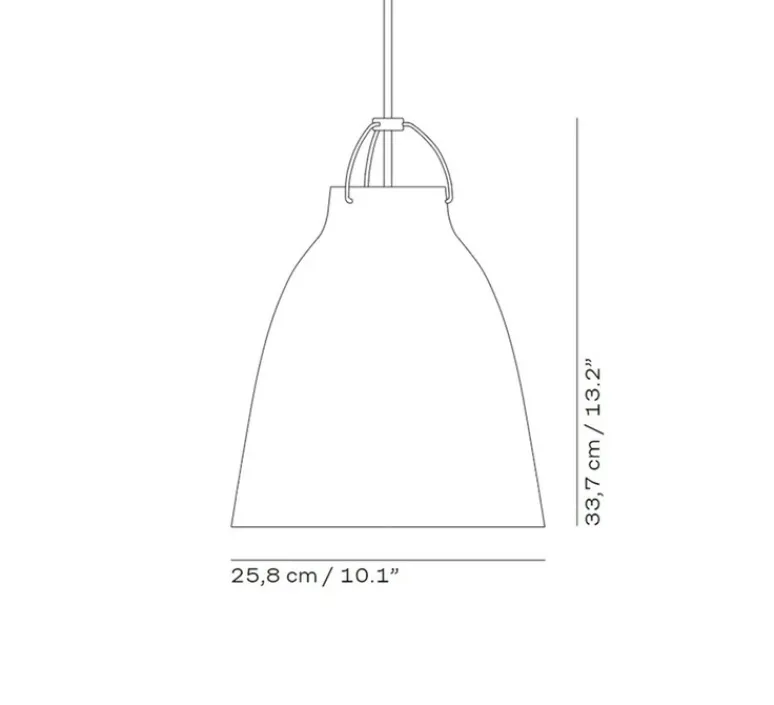 Suspension*Fritz Hansen Suspension, Caravaggio matt P2, , Ø25,8cm, H33,7cm - gris