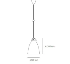 Suspension*Fritz Hansen Suspension, Caravaggio Opal P1, , Ø16,5cm, H21,6cm - blanc