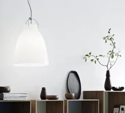 Suspension*Fritz Hansen Suspension, Caravaggio Opal P2, , Ø25,8cm, H33,7cm - blanc