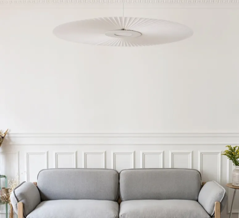 Suspension*Hartô Suspension, Carmen Large, , DIM, LED, 700lm, Ø120cm, H3,5cm - HARTÔ blanc