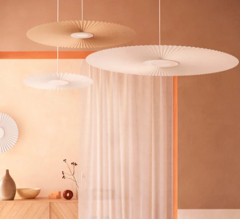 Suspension*Hartô Suspension, Carmen Large, , DIM, LED, 700lm, Ø120cm, H3,5cm - HARTÔ blanc