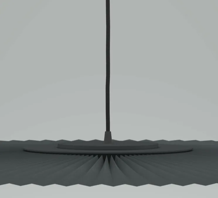 Suspension, Carmen Large, gris ardoise, DIM, LED, 700lm, Ø120cm, H3,5cm - HARTÔ