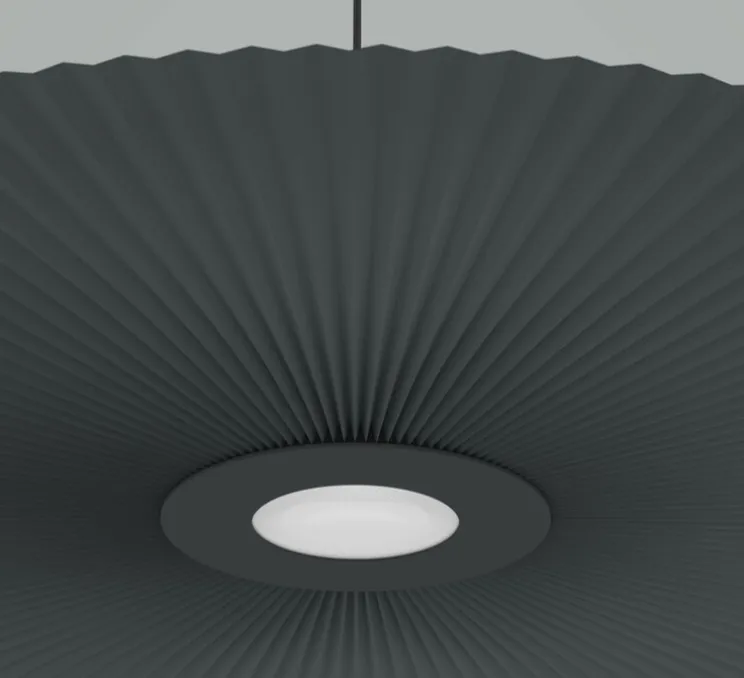 Suspension, Carmen Large, gris ardoise, DIM, LED, 700lm, Ø120cm, H3,5cm - HARTÔ
