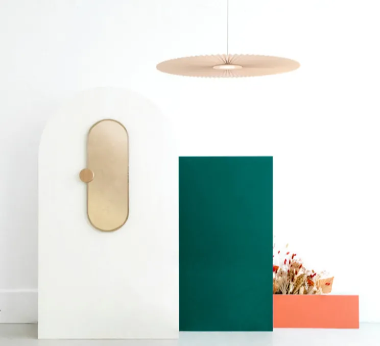 Suspension, Carmen Large, sable doré, DIM, LED, 700lm, Ø120cm, H3,5cm - HARTÔ