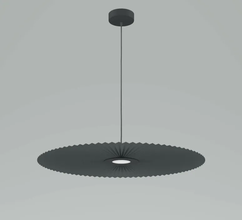 Suspension*Hartô Suspension, Carmen Medium, , DIM, LED, 2700K, 700lm, Ø90cm, H3,5cm - HARTÔ gris ardoise